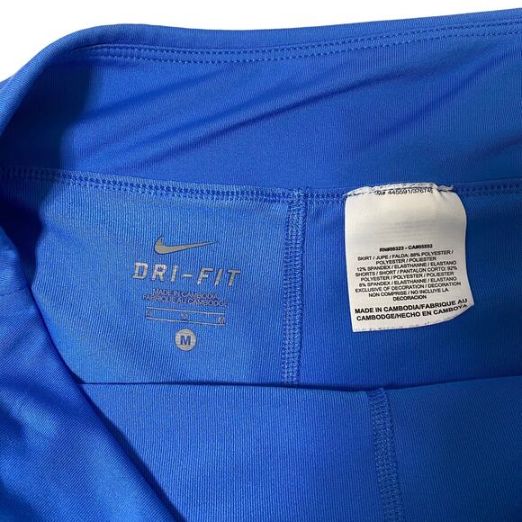 Nike Dri-FIT Blue Ruffle Tennis Skirt Women’s Medium - Picture 4 of 7